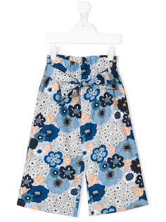 Chloé Kids широкие брюки с цвеочным принтом