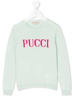Emilio Pucci Junior толстовка с вышиым логотипом