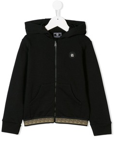 Young Versace medusa patch zipped hoodie