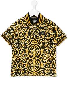 Young Versace рубашка-поло с барочным узором