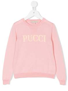 Emilio Pucci Junior трикотажный свитер с логотипом