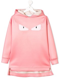 Fendi Kids толстовка с капюшоном и аппликацией Bug Eyes