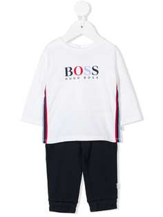 Boss Kids спортивный костюм с принтом логотипа