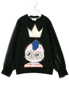 Fendi Kids толстовка с прозрачными рукавами