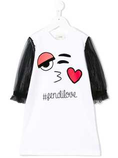 Fendi Kids платье-футболка Fendilove