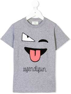 Fendi Kids футболка с принтом Sweat Face