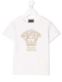 Young Versace футболка с декорированным логотипом Medusa