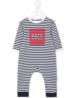 Boss Kids striped logo romper