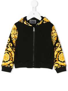 Young Versace толстовка на молнии с капюшоном и принтом