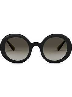 Miu Miu Eyewear очки в круглой оправе с логотипом
