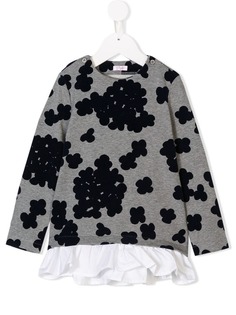 Il Gufo многослойная толстовка с цветочным узором