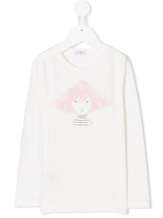 Il Gufo футболка с принтом девочки с розовыми волосами