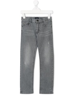 Il Gufo джинсы узкого кроя с эффектом потертости
