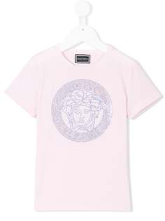 Young Versace футболка Medusa с украшением из горного хрусталя