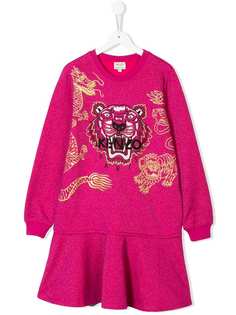 Kenzo Kids платье с вышитым логотипом