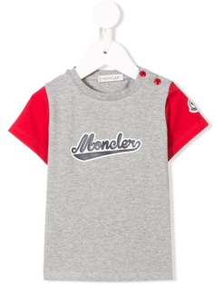 Moncler Kids футболка с нашивкой-логотипом