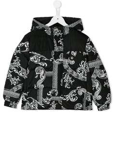 Young Versace printed padded jacket