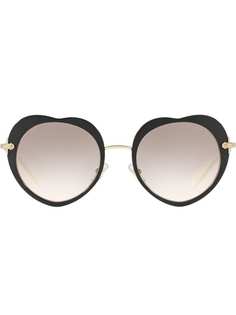 Miu Miu Eyewear солнцезащитные очки в оправе в форме сердца