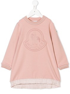 Moncler Kids платье-толстовка с вышитым логотипом