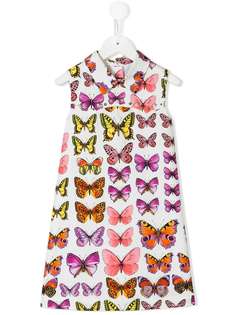 Young Versace платье с принтом бабочек