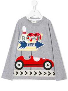 Fendi Kids футболка с принтом Bowl