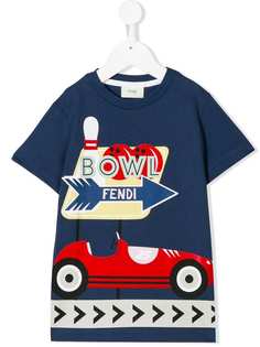 Fendi Kids футболка с принтом Bowl