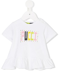 Emilio Pucci Junior футболка с принтом-логотипом и баской