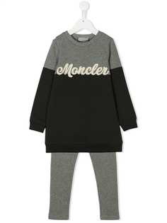 Moncler Kids logo embroidered sweatshirt and leggings set