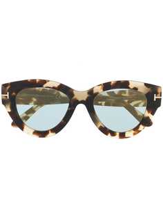Tom Ford Eyewear солнцезащитные очки в массивной круглой оправе