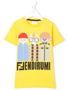 Fendi Kids футболка с принтом Fendirumi