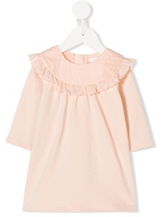 Chloé Kids embroidered frilled dress