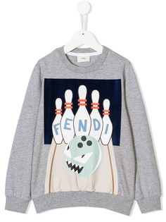Fendi Kids толстовка с принтом