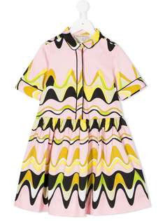 Emilio Pucci Junior платье-рубашка с зигзагообразным узором