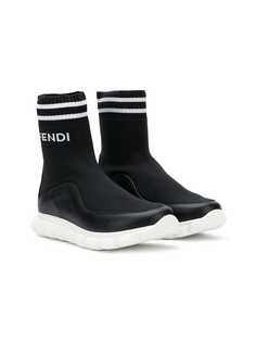 Fendi Kids кроссовки с носочной вставкой