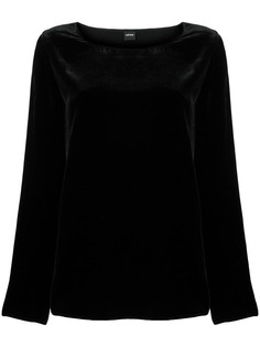 Aspesi бархатная блузка с длинными рукавами