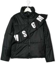 Msgm Kids пуховик с логотипом