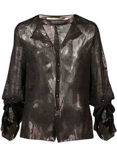 Roland Mouret прозрачная блузка с эффектом металлик