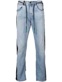 Off-White прямые джинсы с полосками сбоку