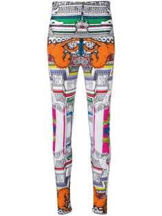 Versace леггинсы Harlequin с принтом