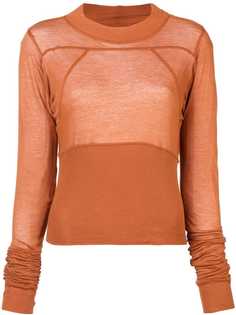 Rick Owens укороченная блузка Plinth