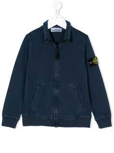 Stone Island Junior высветленная толстовка на молнии