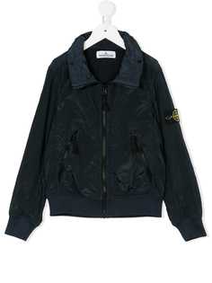 Stone Island Junior водоотталкивающая куртка с застежкой на молнию