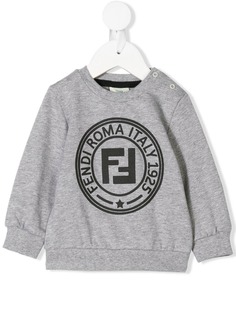 Fendi Kids толстовка с принтом логотипа