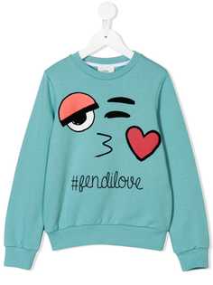 Fendi Kids толстовка с принтом