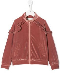 Fendi Kids куртка-бомбер на молнии с оборками