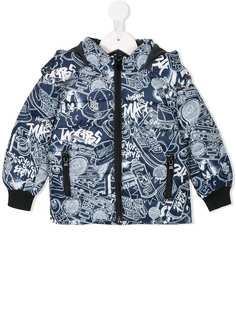 Little Marc Jacobs дутое пальто с принтом граффити