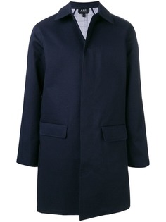 A.P.C. однобортный плащ с классическим воротником