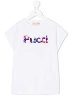 Emilio Pucci Junior футболка с заплаткой с логотипом