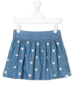 Little Marc Jacobs юбка с вышитыми сердцами