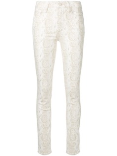 Paige snakeskin print skinny trousers